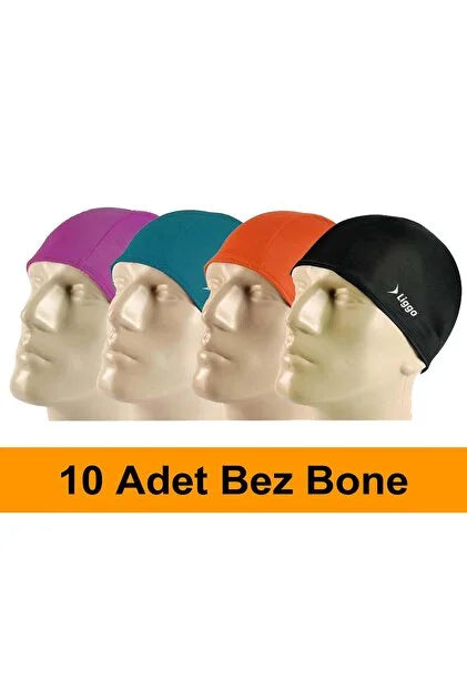 10 Adet Likralı Yüzücü Bone Havuz Deniz Bonesi