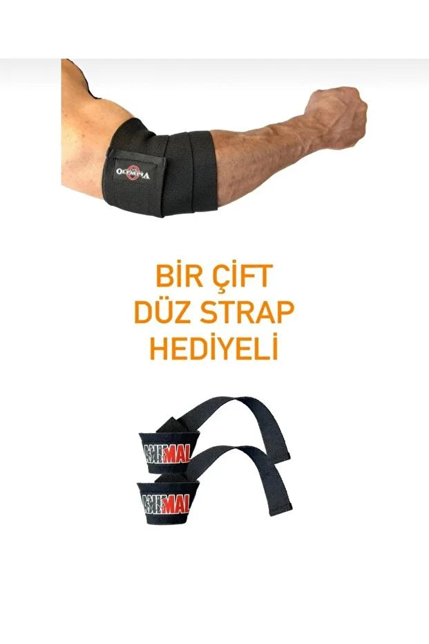 Sarmalı Dirseklik Strap Set Fitness Ağırlık Antrenmanı