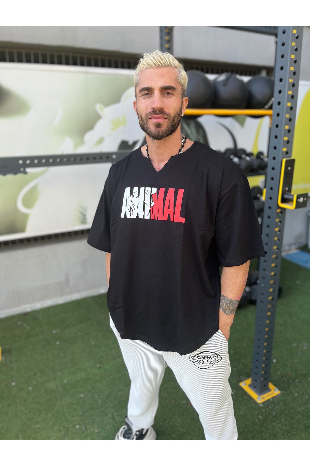 Animal Sporcu Tişört Fitness Gym
